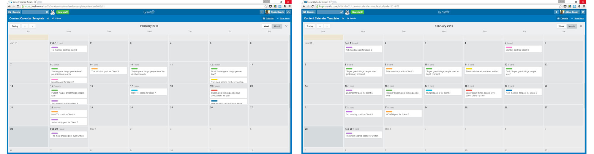 add trello calendar to windows calendar